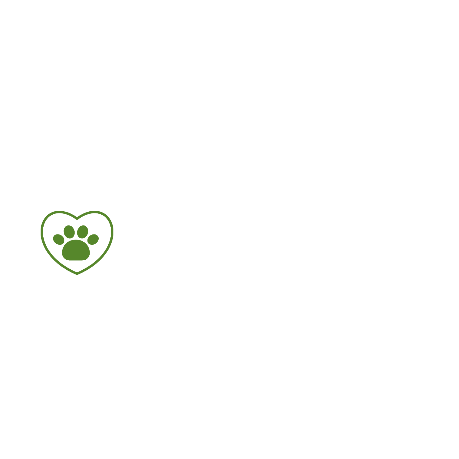 green pawprint icon with a heart